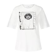 T-shirt met hondenprint Riani , White , Dames