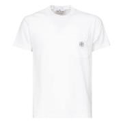 Witte T-shirts en Polos met Zak Stone Island , White , Heren