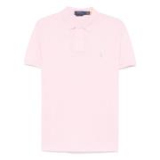 Aangepaste Slim Fit Katoen Mesh Polo Polo Ralph Lauren , Pink , Heren