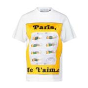 Modern katoenen T-shirt met print Bastille , White , Dames