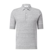 Polo Shirt van Linnenmix Lardini , Gray , Heren