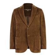 Fluwelen Blazer Slim-Fit Voorzakken Circolo 1901 , Brown , Heren