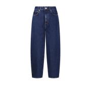 Donkerblauwe Rigid Denim Jeans Ganni , Blue , Dames