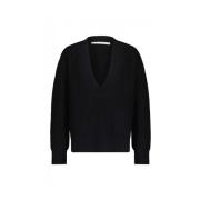 Kasjmierwol Pullover V-hals Trui Herzen's Angelegenheit , Black , Dame...