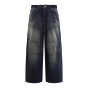 Baggy Broek voor Heren Balenciaga , Blue , Heren