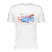 Bedrukt T-shirt, Ronde hals, Losse pasvorm Jacob Cohën , White , Heren