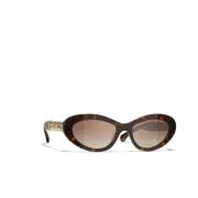 Gepolariseerde bruine gradient zonnebril Chanel , Brown , Unisex