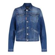 Vintage Denim Jack met Distressed Look Dsquared2 , Blue , Dames