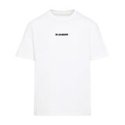 Wit Modern Fit Tee Jil Sander , White , Heren