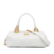 Pre-owned Leather chanel-bags Chanel Vintage , White , Dames