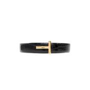 Leren riem Tom Ford , Black , Dames