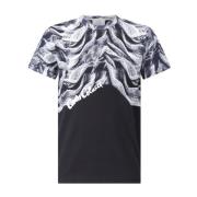 T-shirt met touwpatroon Carlo Colucci , Black , Heren