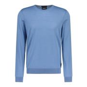 Elastische Wollen Pullover Slim-Fit Modern Hugo Boss , Blue , Heren