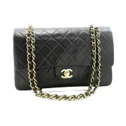 Pre-owned Leather chanel-bags Chanel Vintage , Black , Dames