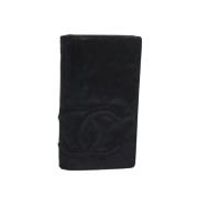 Pre-owned Leather wallets Chanel Vintage , Black , Dames