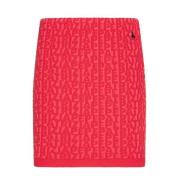 Minirok met Letterpatroon Patrizia Pepe , Red , Dames