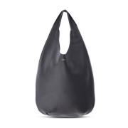 Gestructureerde leren tote tas A.p.c. , Black , Dames