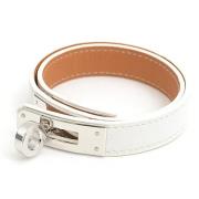 Pre-owned Leather bracelets Hermès Vintage , White , Dames