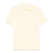 Klassieke Katoenen Poloshirt Fedeli , Yellow , Heren