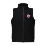 Wollen Fleece Vest Canada Goose , Black , Heren