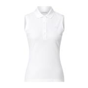 Logo Tanktop met Polo Kraag Lacoste , White , Dames