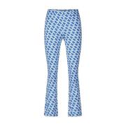 Geometrische Print Elastische Broek Seductive , Blue , Dames