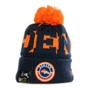 NFL Pom Pom Hat Field Sport Knit New Era , Black , Heren