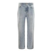 Medium Fit Broek voor Heren Balenciaga , Blue , Heren