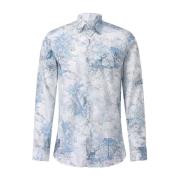 Flora & Fauna Print Overhemd Etro , Blue , Heren