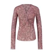 Abstracte Knoopdetail Langarmshirt Isabel Marant , Pink , Dames