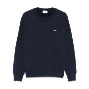 Geribbelde Crewneck Sweatshirt Autry , Blue , Heren