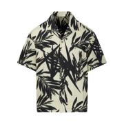 Zwart & Geel Bladprint Shirt Jacquemus , Multicolor , Heren