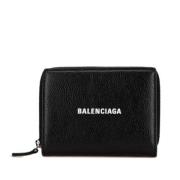 Pre-owned Leather wallets Balenciaga Vintage , Black , Dames