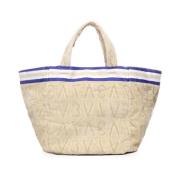 Tote Bags V73 , Beige , Dames