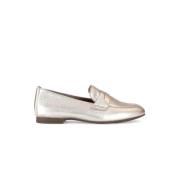 Gouden metallic leren mocassins Gabor , Yellow , Dames