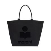 Zwarte katoenen tote tas Isabel Marant , Black , Dames