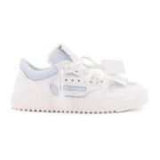 Leren lage sneakers met stoffen inzetstukken Off White , White , Heren