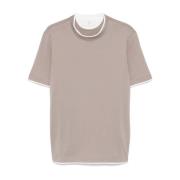 Bruine T-shirts en Polos Brunello Cucinelli , Brown , Heren