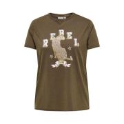 Life Washed Tee in Chocolate Martini Only Carmakoma , Brown , Dames