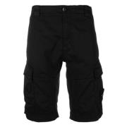 Zwarte Cargo Bermuda Shorts C.p. Company , Black , Heren