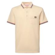 Witte T-shirts en Polos Logo Patch Valentino Garavani , Beige , Heren