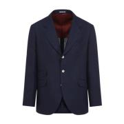 Blauwe Linnen Jas voor Mannen Brunello Cucinelli , Blue , Heren