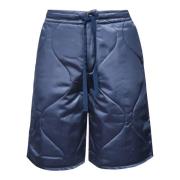 Gewatteerde Satijnen Elastische Taille Shorts JW Anderson , Blue , Her...