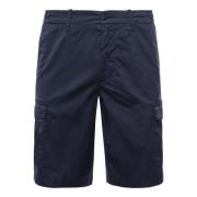 Cargo Bermuda Shorts Blauw Katoen Eleventy , Blue , Heren