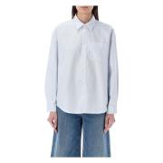 Lichtblauw Gestreept Casual Overhemd A.p.c. , Blue , Dames