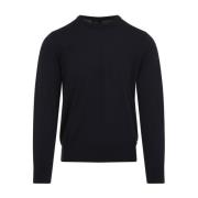 Blauwe Wol Coltrui Sweater Brioni , Blue , Heren