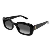 Zwart/Grijs Getinte Zonnebril Saint Laurent , Black , Dames