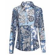 Paisley Patchwork Blouse lange mouw &Co Woman , Multicolor , Dames