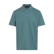 Smaragd Polo Shirt Brioni , Blue , Heren