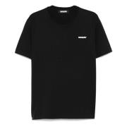 T-shirt van katoen met logo-print Barrow , Black , Heren